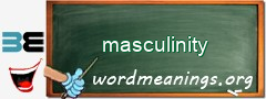 WordMeaning blackboard for masculinity